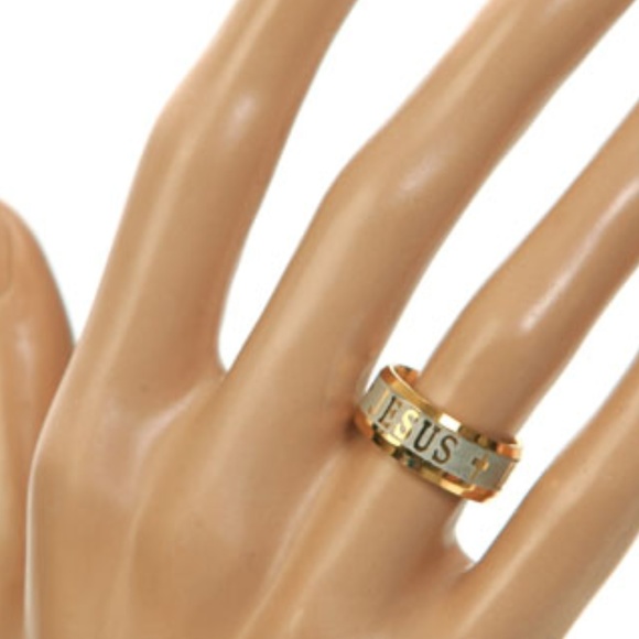 Band Wedding, Jesus, Cross Friends Love Religious Ring Men and Women Siz… - Picture 3 of 5